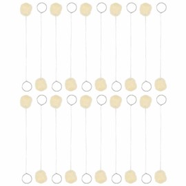 20 Pcs Wool Daubers Ball Leather Dye Tool 4.9" Length Wool Balls Brush with Steel Handle for DIY Crafts Projects