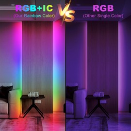 DAYBETTER RGB Smart IC LED Lights for Bedroom, 16.4FT RGB LED Lights with Bluetooth APP & Remote Control 24V 5050 Color Changing LED Strip Lights Music Sync for Room Home Party Wall Indoor Decor