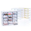 12-Tier Clear Storage Organizer Drawer Yellow