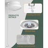 Lightdot 7” Modern LED Ceiling Light with Pull Chain 12W