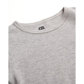 ONLY BOYS Thermal Underwear Set 2 Piece Waffle Knit Top and Long Johns (2T-16), Size 3T, Heather Grey