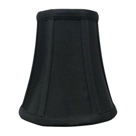 Royal Designs True Bell Lamp Shade, Black, 3.5 x 6 25, Flame Clip