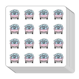 Wash Car Planner Stickers, 0.5 inch Scrapbooking Arts Calendar Kids Crafting 208-Pack