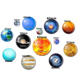 13 Pieces Planet Solar System Magnets Astronomy Magnets Fridge Magnets Planet Space Magnet Set Fridge Magnets Children's Fridge Magnets Magnets for Magnetic Board Suitable for Whiteboards
