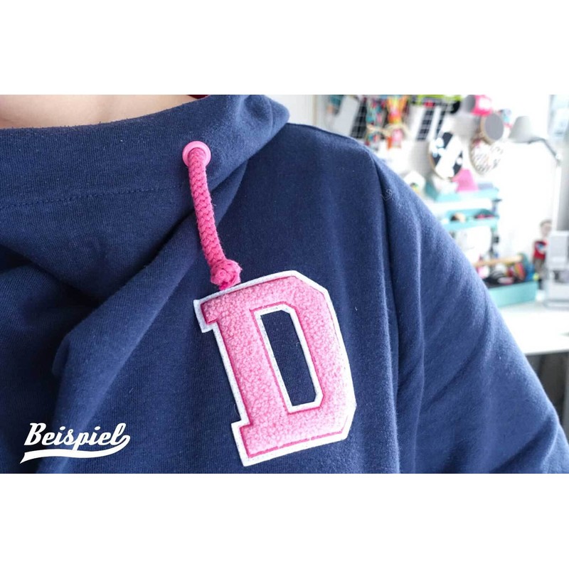 Terry Cloth Letter A-Z | Pink, White | 9.5 cm
