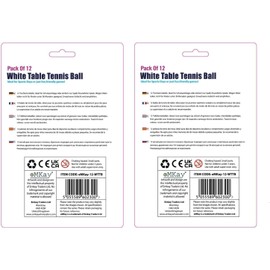 eMKay® Pack of 24 Ping Pong Table Tennis Balls (3-Star 40+ High-Performance ABS Material Training Balls) Ideal for Indoor and Outdoor Table Tennis - WHITE