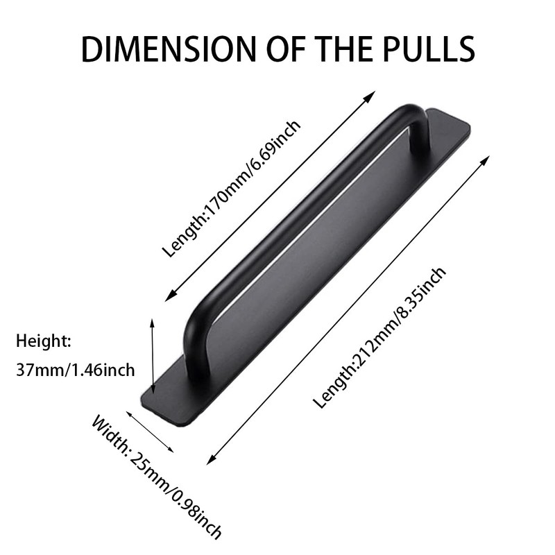 CcHhyyt Self-Stick Instant Kitchen Cabinet Bathroom Drawer Closet Door Handle