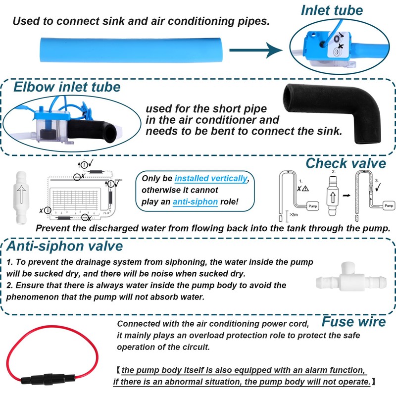 Air Mini 100-240V Split Condensate Pump - Self-Priming, Ultra-Thin Silent