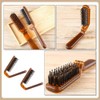 FOMIYES 2pcs Travel Folding Comb Portable Hair Brush for Men