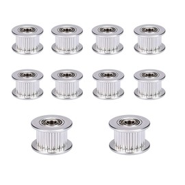 Super Print GT2 Idler Pulley GT2 16 Teeth Bore 3 mm for 3D Printer 6 mm Width GT2 Timing Belt (Pack of 10)