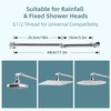 iFealClear All Metal 16" Shower Head Extension Arm, Solid Brass