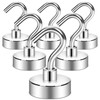 Neosmuk Magnetic Hooks,Heavy Duty Earth Magnets with Hook for Refrigerator,