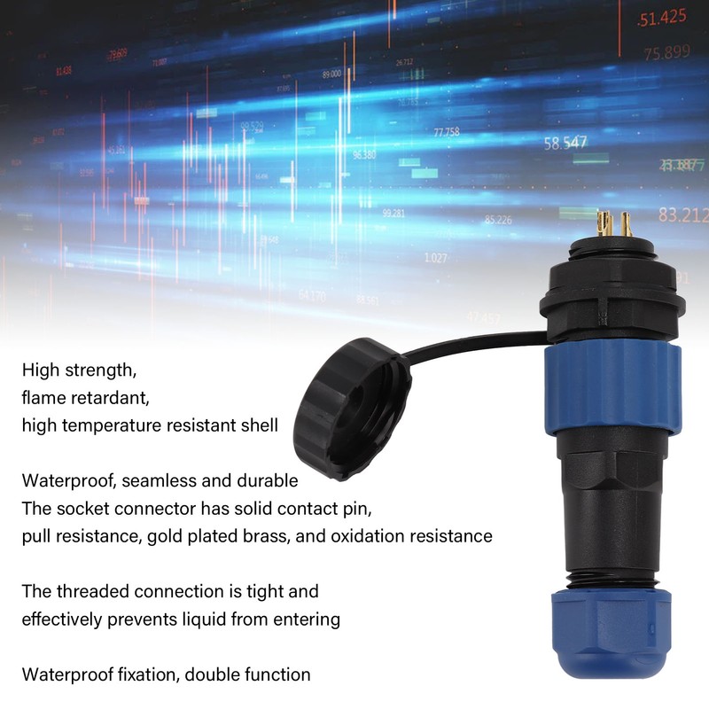 2Pcs SD16 IP68 Waterproof Aviation Connector SD16 Female Plug Male