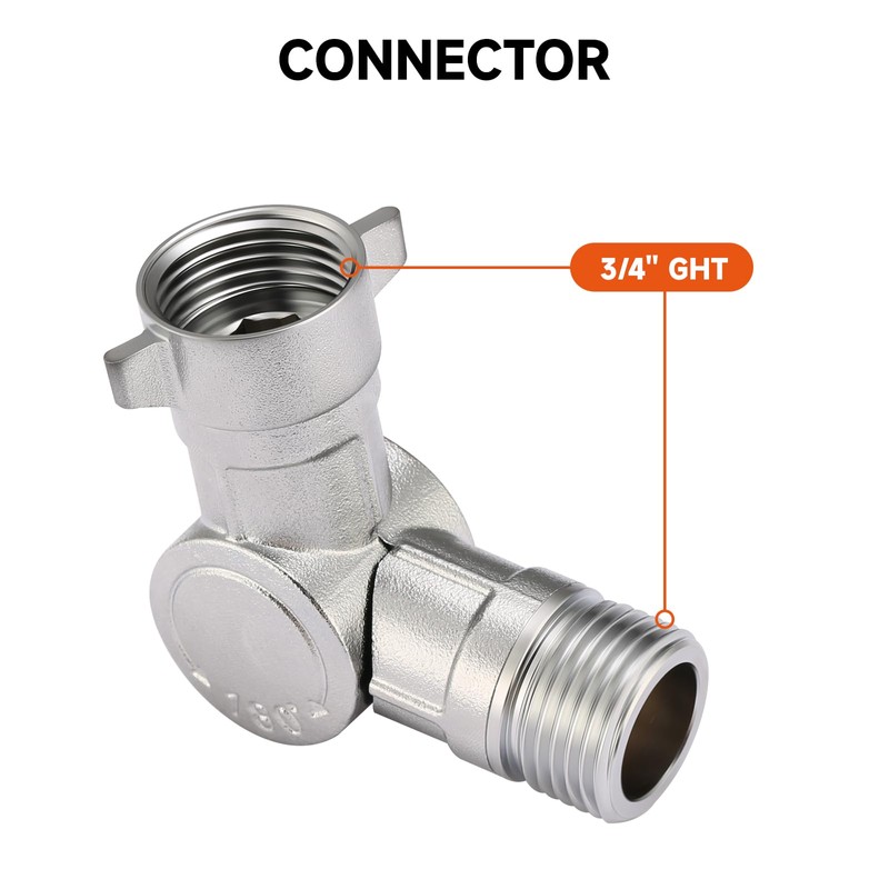 Roastove Adjustable 180° & 360° Metal Swivel Connector