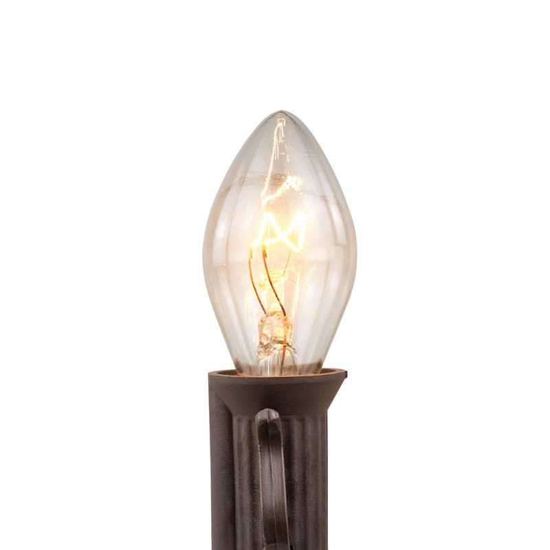 Northlight 25 Count Clear C7 Christmas Lights, 24ft Brown Wire