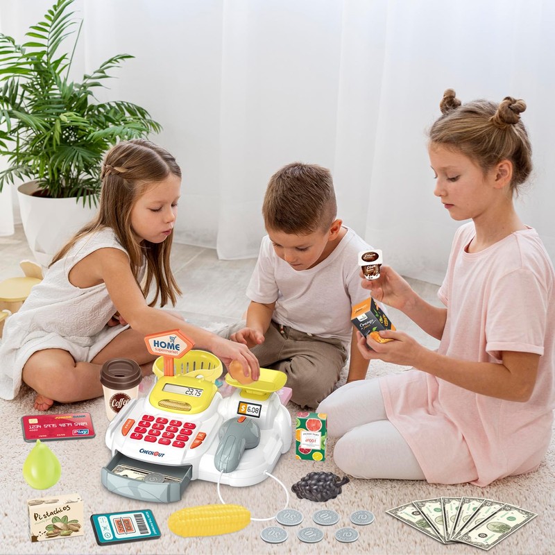 Sotodik Pack of 26 Cash Register Supermarket Cash Register Electronic