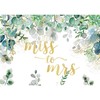 Sensfun Miss to Mrs Bridal Shower Backdrop Greenery Eucalyptus Leaves