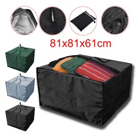 Nrkin Storage Bag and Protective Cover for Lounge Cushion Garden Furniture Seat Cushion Storage Bag Cushion Garden Cushion Storage Bag with Carry Handle Waterproof 80 x 80 x 60 cm