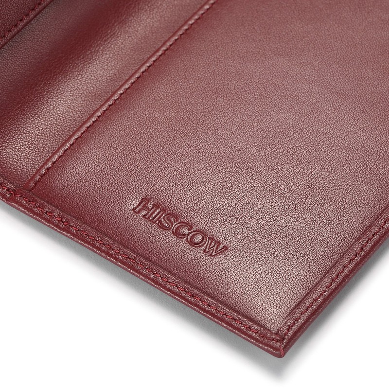 HISCOW Supple Leather Checkbook Cover with Free Divider - Italian