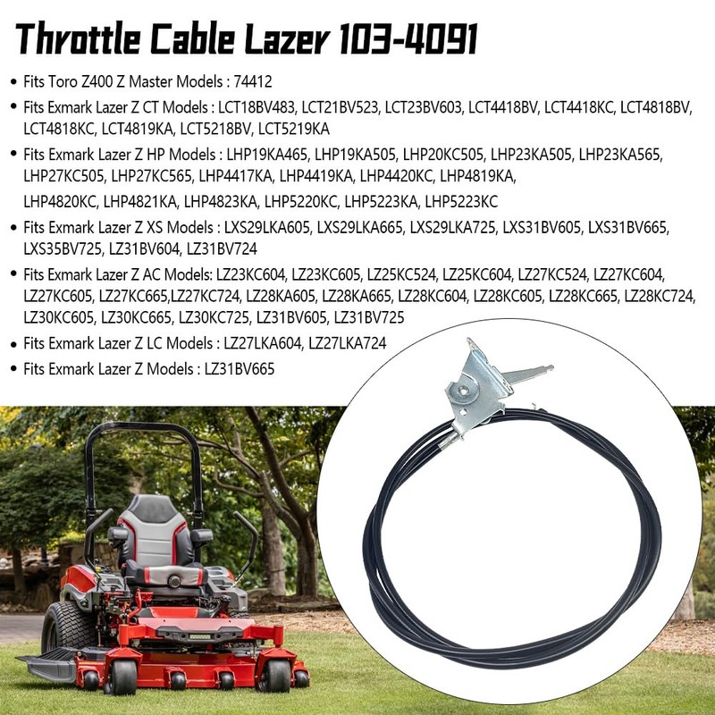 MATERIG 103-4091 Throttle Cable Replacement for Toro Z Master &