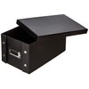 Zeller 17574 Cardboard Storage Box, Blue Stripes, Decorated, Approx. 33 x