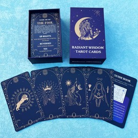 soulme Tarot Cards for Beginners, Tarot Cards with Meanings on Them, Learning Tarot Deck, Reading Divination Tool