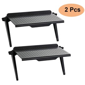 Srcasy Pack of 2 Monitor Top Shelf, Monitor Top Shelf, Screen Top Shelf, TV Screen Organiser Shelf, Screen Top Shelf, for TV Box, Router, Camera, Game Box, Remote Control