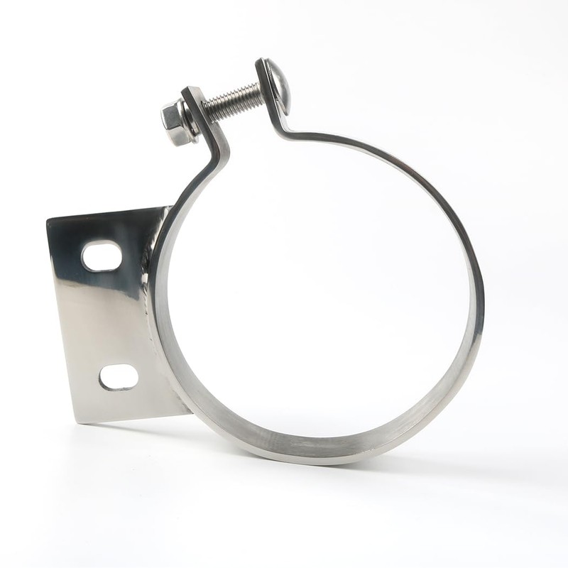 Fits Peterbilt Exhaust Stack 5" Mount Bracket Clamp Chrome 379
