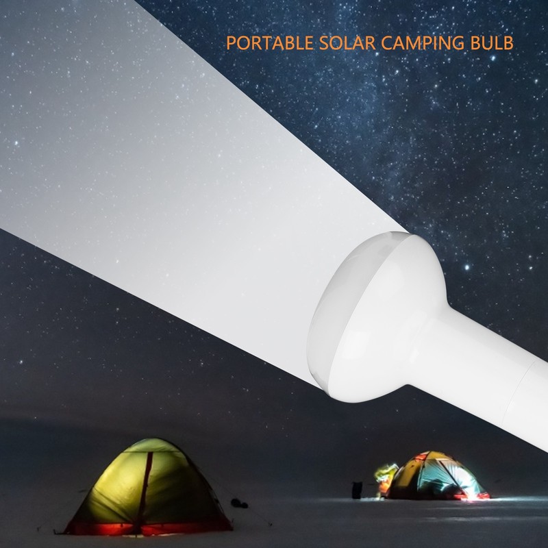 Solar Panel Powered Light Bulb Movable Charging Emergency Lamp for