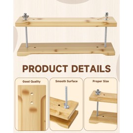 eZAKKA Book Binding Cradle with an Awl, Wood Bookbinding Punching Cradle with Piercing Guide for DIY Bookbinding Crafts and Sewing Supplies