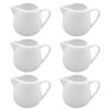 6 x Elegant Ceramic Milk Foam Jugs with Handle, 130