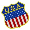 American Shield American Flag Embroidered Iron-On / Sewn On Patch