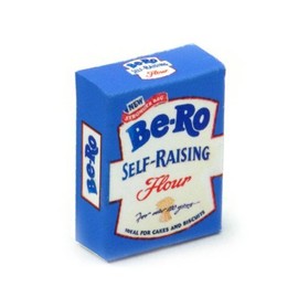 MyTinyWorld 2 x Dolls House Miniature Blue Bero Self Raising Flour Boxes