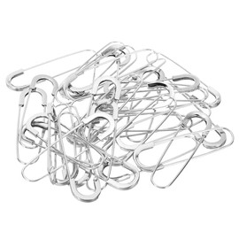 YOKIVE Pack of 35 Safety Pins, Metal Large Safety Pins Clips, Hold Fixed Safety Pin, Ideal for Office, Art, Home, Daily Use (Silver Tone, 3.15 Inches)