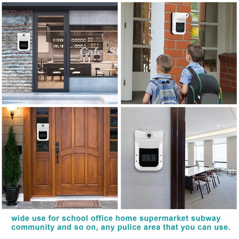 Wall Mounted Infrared Thermometer Non Contact Hanging Thermometer for Offices