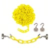 Reliabe1st Yellow Plastic Safety Barrier Chain (13 Feet) with 2