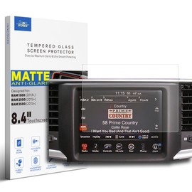 INNOSURE Premium Glass Screen Protector for (2013-2025) Ram 1500 2500HD 3500HD Uconnect 8.4 Inch Touchscreen Anti Glare (Matte)