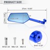 RATCHROLL 1set Universal Motorcycle Rear View Mirrors Adjustable Bar End
