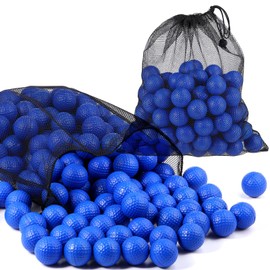 PullCrease 200 Pcs Foam Golf Practice Balls Bulk Realistic Feel Limited Flight Training Soft Practice Golf Balls for Outdoor Swing Indoor Backyard Training (Blue)