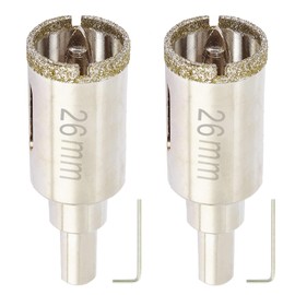 1 Inch Diamond Hole Saw with Pilot Bit, 2 PCS DaduoRi 1" Tile Hole Saw with Center Drill Bit for Marble, Granite, Ceramics, Porcelain Tiles, 1-3/8" Depth of Cut for Thick Countertops