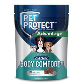 Pet Protect Whole Body Comfort+ Supplement for Dogs, Vet-Formulated Alenza, Supports a Normal Inflammatory Response, Chicken-Flavored Soft Chews (120 Count)
