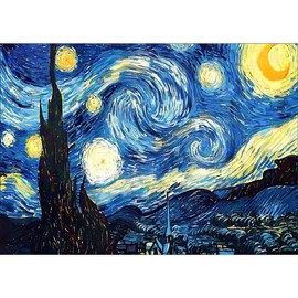 Van Gogh Starry Night Diamond Painting Kits,5D Diamond Art Van Gogh Full Drill Craft Painting Gift for Adult, Home Decor (30 x 40 cm /12 x 16 Inches) - Size: 20x30cm/8x12inches