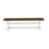 East West Furniture X-Style Mid Century Modern Dining Bench with