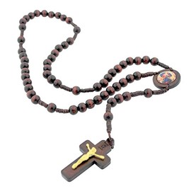 Vaticano Imports Our Lady Undoer of Knots Wood Rosary from Italy