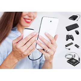 VOLT PLUS TECH PRO OTG Cable Compatible with Your Wacom One Student Drawing, Mobile Studio pro 13 Right Angle Cable Connects You Any Compatible USB Device with MicroUSB Cable! (2 Pack)