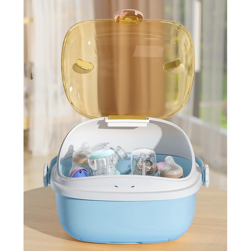 QDTTSRY Baby Bottle Drying Rack Storage, Nursing Bottle Storage Box