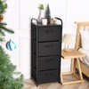 MAX Houser 4 Drawer Fabric Dresser Tall Storage Tower, Dresser