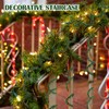 Jutom 50 FT Christmas Artificial Pine Wire Garlands with Red