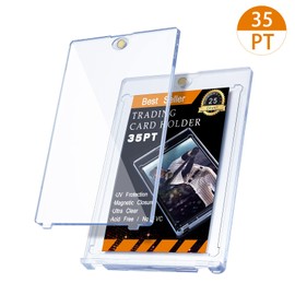 Zonon Magnetic Card Holders forTrading Card, 35 PT Baseball Card Protectors Hard Waterproof Transparent Card Protectors for Sports Cards Standard Cards Work Cards Trading Cards (8)