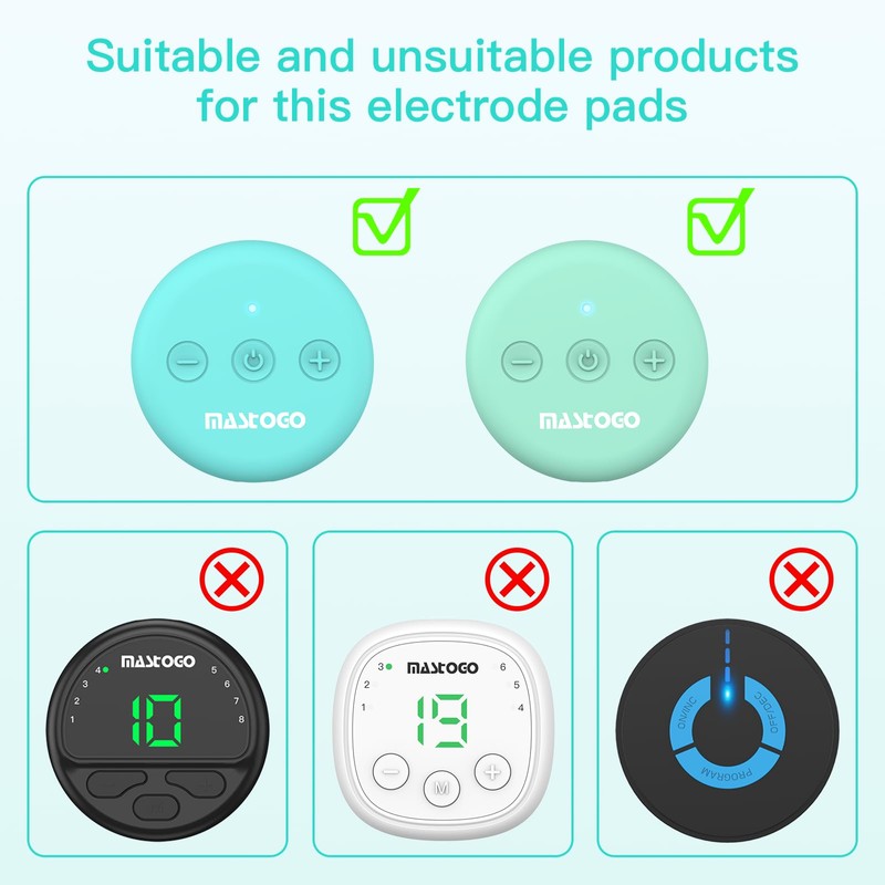 Tens Unit Wireless Electrode Pads 4 Pack, with Standard 3.5mm
